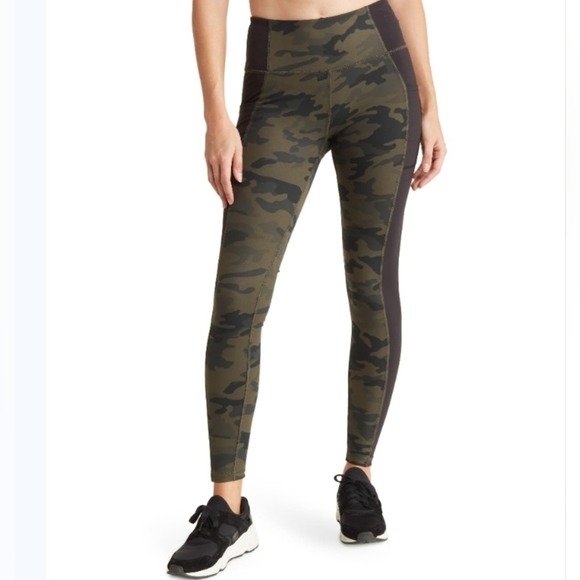 Gottex Pants - X by Gottex Line Up High Waist Leggings Military Camo Black Side Pockets | Large